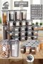 Elvis 40 Pieces of 80 Pieces Storage Containers for Food and Pulses 8X(1.10-1.70 Lt)12X(0.5 Lt)10X(350ml)2X(3.2Lt)