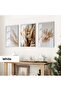 Amazing | Autumn Dry Herbs Combination (Autumn) | Framed Glass Table 3 Pieces Vertical