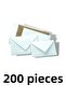 200 ظرف دعوة أبيض - 13x18 سم، 70 جرام