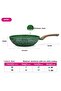 Wok Pan Malachite Series With Aluminum And Induction Bottom Green 28x8cm - 3