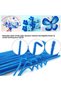 50 Pieces - Blue Colored Chenille, Educational Chenille Set, Feather Wire, 30 Cm, Plush Wire - 7