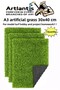 Artificial Grass A3 30X40 cm 3 Pieces A3 Size Model Lawn Decorati Artificial Grass Carpet Terrarium Artificial Grass