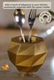 Countertop Spoon Holder Modern Countertop Spoon Holder Decorative Vertical Spoon Holder Antique Gold Color Model 20 - 2