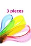 School Set (3 Pieces of Child School Scissors with Blunt Tip Protection + 3 Pieces of Flexible Ruler) - 6