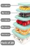 28" Rectangular Food Container Set - Microwave Safe Green - 2