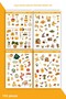 Cozy Mode Autumn Hygge Sticker Set 195 Pieces Decal Label for Agenda, Notebook, Planner