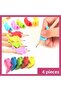 Easy Pencil Holding Apparatus Silicone Fish Set of 4 and 4 Pencils and 4 Fish Shaped Apparatus - 2