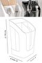 3 Compartment Countertop Cutlery Holder - Spoon Knife Stand with Removable Compartments Kitchen Organizer Black - 5