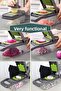 مجموعة أدوات مطبخ متعددة الوظائف: مبشرة مكعبات البطاطس والخضراوات، قطاعة، قطاعة ماندولين، قطاعة جوليان. - 4