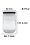 660 ml Black Metal - Canned Lid with Transparent Glass, 12 Pieces - 2