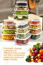 Set of 16 Airtight Storage Containers Grey 4X(250-500-750-1200 ml) - 2