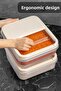 12 L Mega Size Flour Pulses Storage Container with Sliding Lid - Multibox Tea Sugar Storage Box Cream - 2
