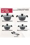 Essential Granite 10 pcs Cookware Sets - Black - 3