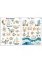 Ocean Themed Cute Sticker Sheets Custom Label Stickers 34pcs Stickers 13x17cm 2Pages - 2