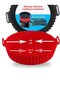 3 Pieces Practical Silicone Airfryer Baking Paper Toppers, Muffins, Two Compartment Oven Microwave Plate Hh - 2
