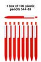 Plastic Ballpoint Pen 100Pcs Press-On Ballpoint Pen School Business Office Ball Pen - 8