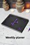 Elif Vav Black Wooden Schedule Book - Infinite Agenda - Weekly Planner - A5