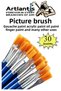 Art Brush 30Pcs Synthetic Brush Economic for Watercolor Acrylic Paint Gouache Paint Oil Paint Art Painting