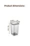 6-Piece 1.2 Liter Peggy Square Food Storage Container with White Screen Printing Label Anthracite - 8