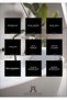 Sticker Labels, Waterproof Bottle Labels, Bathroom Labels, Set of 9, for Shampoo, Shower Gel, Conditioner, Etc.