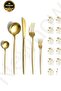 Stainless Steel Gold Cutlery Knife Spoon Set 30 Pieces for 6 People - 3