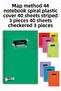 A4 School Notebook Spiral Plastic Cover 40 Sheets Lined 3 Pcs and 40 Sheets Plaid 3 Pcs Spralli H - 3