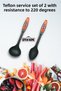 Red Teflon Serving Set of 2 - 220° Durable Ladle & Spoon