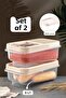 2-Piece Multibox 5 Lt Pulses Storage Container - Food Storage Container with Sliding Lid Flour Container Cream