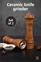 Wooden Spice Salt Grinder Mill Salt Shaker Spice Rack 21 Cm Set of 2 Brown - 2