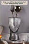 Countertop Spoon Holder Modern Countertop Spoon Holder Decorative Vertical Spoon Holder Antique Silver Color Model 23 - 4