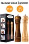 21 cm Set of 2 - Wooden Spice Salt Grinder Mill and Salt Shaker Spice Rack