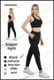 Leggings Black High Waist Jogger Comfortable Fit Double Side Phone Pocket Sport Look Trend Jogger 106103 - 3