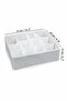 12 Compartment Multi-Purpose Drawer Organizer (Towels- Socks- Underwear Etc.) 31X25X12 cm - 5