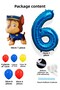 Blue Number Balloon Paw Patrol Characters Balloon Welcome Set Claw Gang - 3