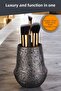 Makeup Organizer, Makeup Brush Holder, Makeup Brush Holder, Antique Silver Finish, Model 15 - 2