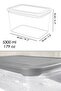 6-Piece Mega Size Detergent Storage Box - Bathroom Tablet Powder Detergent Box with Label 5.3 Liter Transparent - 6