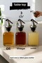 3-piece Glass Oil Pot 125 ml Vinegar, Lemon, Oil Bottle - Oil Pot, Vinegar, Lemon Holder