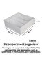 2-Piece White 3-Compartment Children's Room Closet Drawer Socks Organizer Honeycomb Accordion Organizer - 4