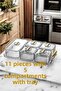 11 Piece Storage Container with Tray, 5 Compartments, Lid, Breakfast Set, Breakfast Set with Presentation