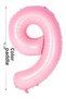 Foil Balloon 9 Number Helium Balloon 76 cm Pink Color - 9 Number Balloon - 9 Years Old Balloon - 34 Inch