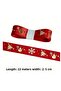 Christmas Patterned Satin Ribbon, New Year Party Gift Wrapping Ribbon, Red, 2.5 cm - 22 Meters - 2