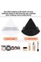 2Pcs Black Triangle Cotton Washable Velvet Puff Face Contour Makeup Cloth Sponge Cosmetic Foundation - 5