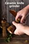 Wooden Spice Salt Grinder Mill Salt Shaker Spice Rack 14 cm and 21 cm Set of 2 Brown - 3