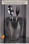 Countertop Spoon Holder Modern Countertop Spoon Holder Decorative Vertical Spoon Holder Antique Silver Color Model 19 - 5