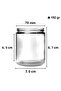 230 ml Glass Jar Transparent Candle Holder 230 cc Metal Silver Lid Candle Jar 1 Piece - 2