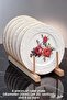 Set of 6 20cm Ceramic Cake Dessert Plates - Pomegranate Flower