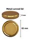 250 ml Metal Gold Lid Square Jar 250 Cc Transparent Corner Jar 50 Pieces - 4