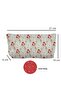 Canvas Cloth Pen Holder, Pen Case, Wallet, Gusseted, Lined Inside, 21x10x6cm (Red Flowers) - 2