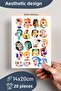Modern Art Themed Sticker Set - 20 Piece Sticker Set - Phone, Tablet, Notebook Laptop Compatible Stickers - 2
