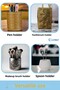 Pen Holder Desk Pen Holder Organizer Pen Holder Gold Color Model 3 - 5